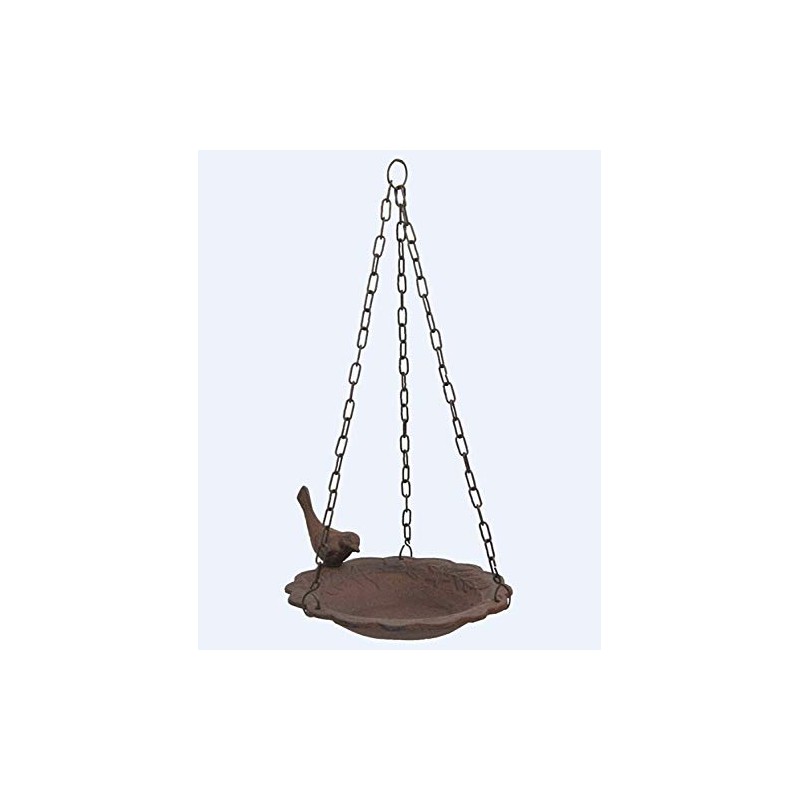 Hanging Birdbath Feeder Cast Iron Patio Garden Yard