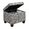 Convenience Concepts Madison Storage Ottoman, Gray Flora Fabric