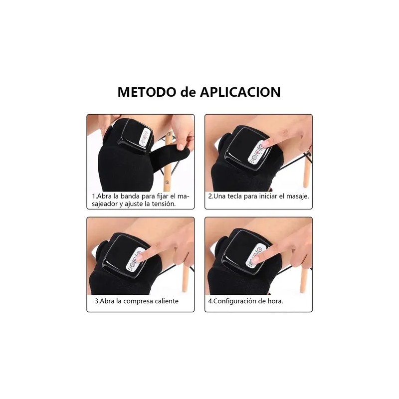 Rodillera Eléctrica Con Masaje Vibración Térmico 3 En 1
