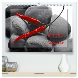 Hot Chili Calendar Great Britain Edition (High Quality Premium Wall Calendar 2026 DIN A2 landscape),CALVENDO 12 Month Wall Calendar: Red chillies are always an eye-catcher, a wonderful food calendar