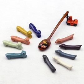 Dalsalt cute ceramic chopstick spoon stand dog cat spoon rest (10 colors), cream white / 달소금 귀여운 도자기 젓가락 숟가락 받침대 개냥이 수저받침(10color), 크림화이트