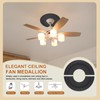 PATIKIL Ceiling Medallion, 2 Pcs 10" OD x 4" ID