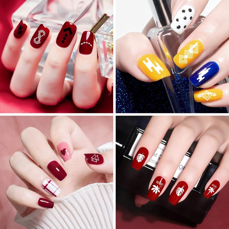 SEISSO Stamping Nail Polish Gels, 12 Colors Stamping Gels 0.25