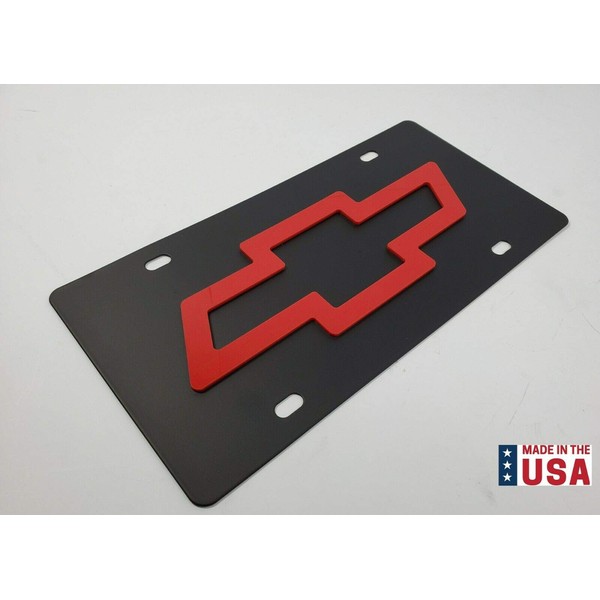 Eurosport Daytona- Compatible with -, Chevrolet Bowtie on Carbon Steel License Plate