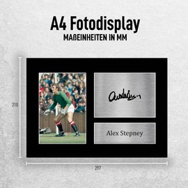 HWC Trading A4 Alex Stepney Manchester United Man United Manchester United Manchester United - Printed Autograph For Football Fans