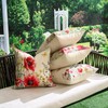 Outdoor Cushion Cover 40 x 40 cm Waterproof Linen Spring