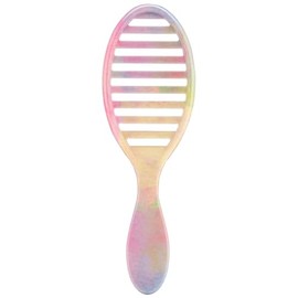 Wet Brush Cepillo de pelo de secado rápido, lavado de color, rayas, diseño ventilado y cerdas ultrasuaves HeatFlex son seguras para secarse con mango ergonómico que gestiona los enredos y el cabello incontrolable, sin dolor