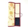 pkpohs Brush Scroll, Floral Pattern, Pocket, Storage, Portable, Calligraphy, Bristle