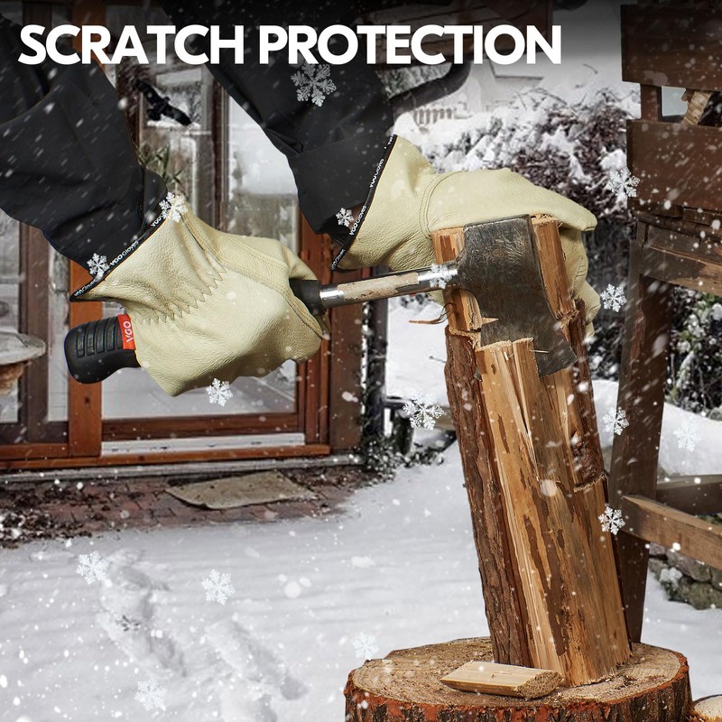 Vgo... 1 Pair 0°C / 32°F Warm Winter Safety Pigskin