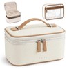 Prite 2 Pcs Makeup Bag Set Travel Cosmetic Case 2-Layer