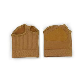 Vernon Dance Half Shoe Turners for Modern Lyrical Contemporary Jazz Ballet Dancers - Vegan Microfleece Foot Paws for Turns, Grip, Comfort, Arch Support (MD22) (Suntan, Medium, X-Large)