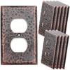 [10 Pack] Hammered Copper 1-Gang Duplex Receptacle Outlet Switch Cover