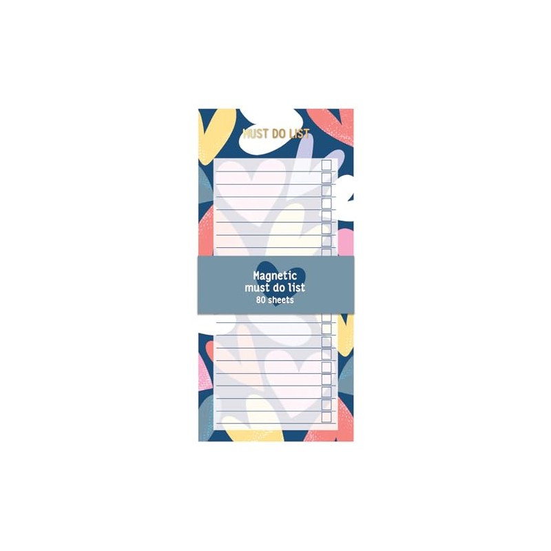 Hearts Magnetic Must Do List Pad with 80 Tear off