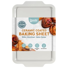 Nonstick Ceramic Jelly Roll Pan, 15 x 10 Inches - PTFE & PFOA Free Baking Pan Perfect for Every Kitchen - Multipurpose Cookie Sheet for Baking, Roasting, and More
