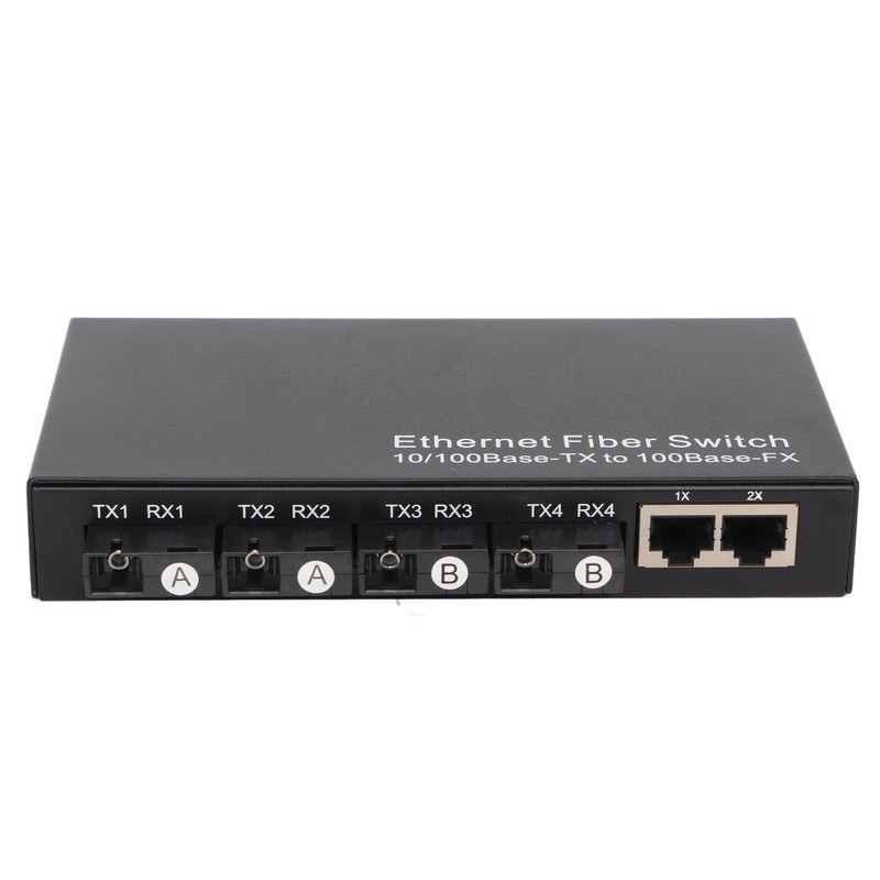 Ethernet Optical Switch 6 Ports 10 100Mbps RX1550 Tx1310nm LED