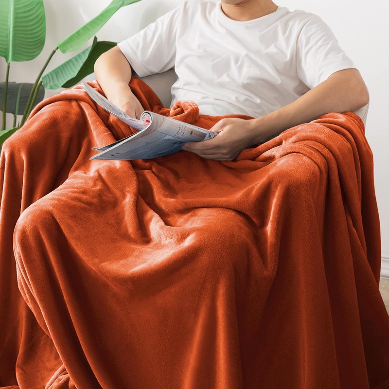 Oxford Homeware Fleece Blanket Sofa Throw Cuddly Reversible Soft Throws