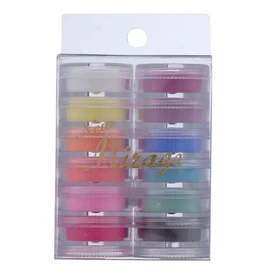 Mirage Color Powder, N/WG, CG, 0.1 oz (3.5 g), Set of 12 Colors, Vibrant Color Set with Plenty of Decarame