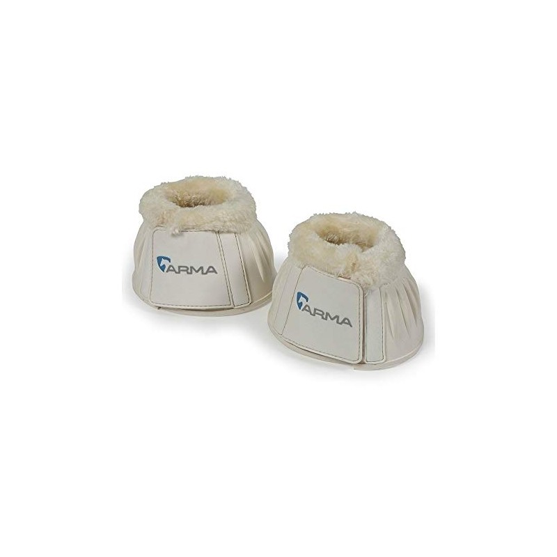 Shires ARMA Fleece Over Reach Boots - White Full
