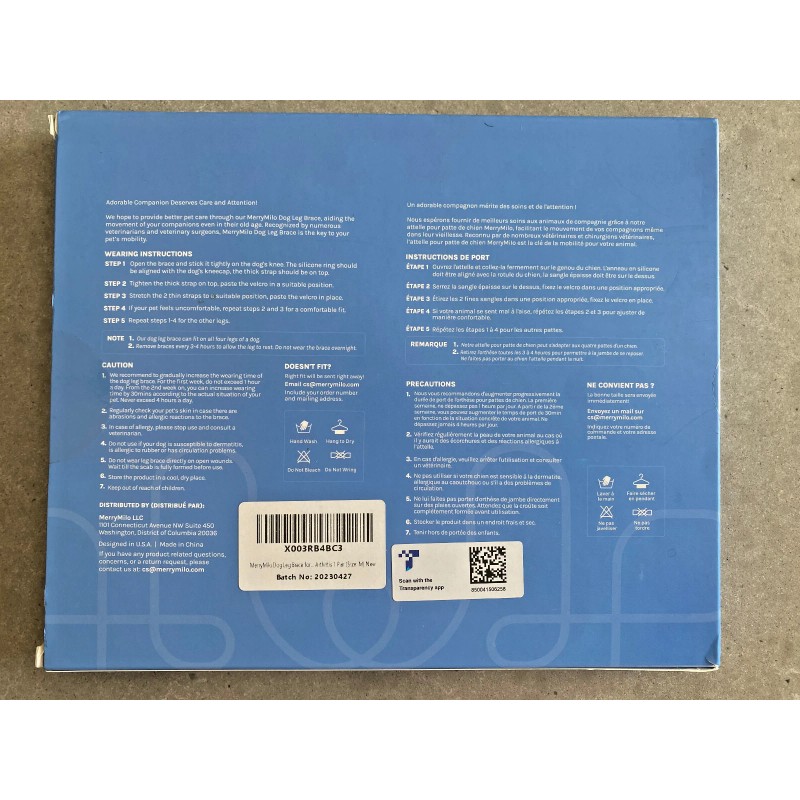 Merrymilo Dog Leg Brace for Dog's Knee Arthritis Medium 1