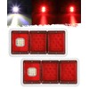 Partsam 2x LED Triple Tail Lights 45 LEDs, Rectangle Vertical
