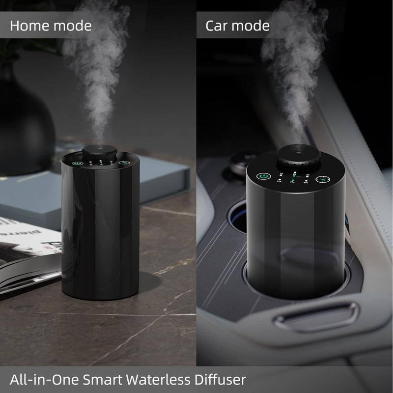 Waterless Diffuser with 120ml Essential Oil,Aromatherapy Atomizing Diffuser,Timer & 3