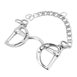 Horse Bit Stainless Steel Snaffle Bit Chain for Horse Mouth 135mm