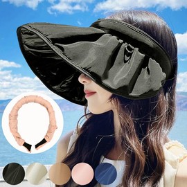 [ＫａｒｌｙＳｈｏｐ　ｉｍｐｏｒｔ] 【2way】UVカットサンバイザー カチューシャ 帽子 日除け 紫外線対策 日焼け つば広 折り畳み おしゃれ za-010 free white