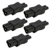 5Pcs IEC320 C6 to C7 Receptacle Connector Power Adapter Supply