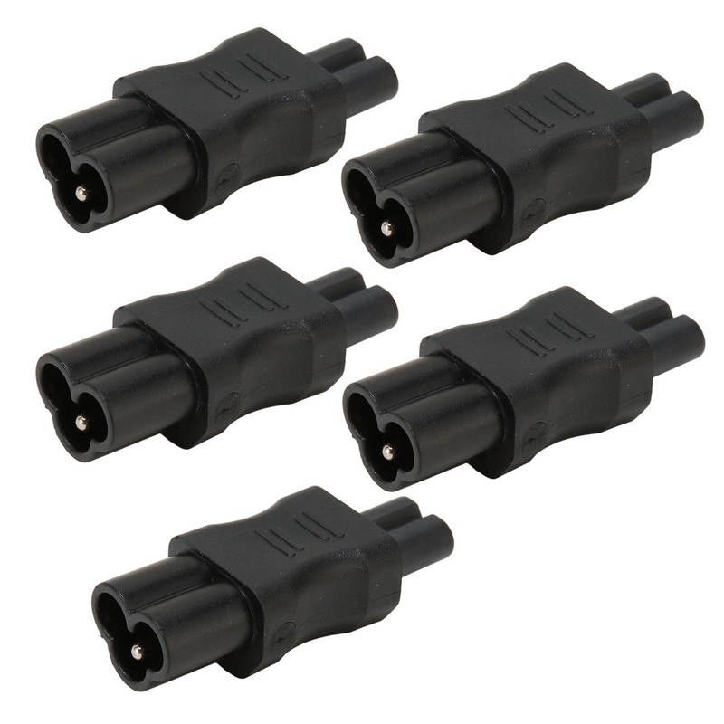 5Pcs IEC320 C6 to C7 Receptacle Connector Power Adapter Supply