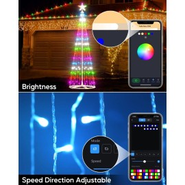 Christmas Tree with Custom Display, Smart APP Controlled DIY 6FT Cone Light