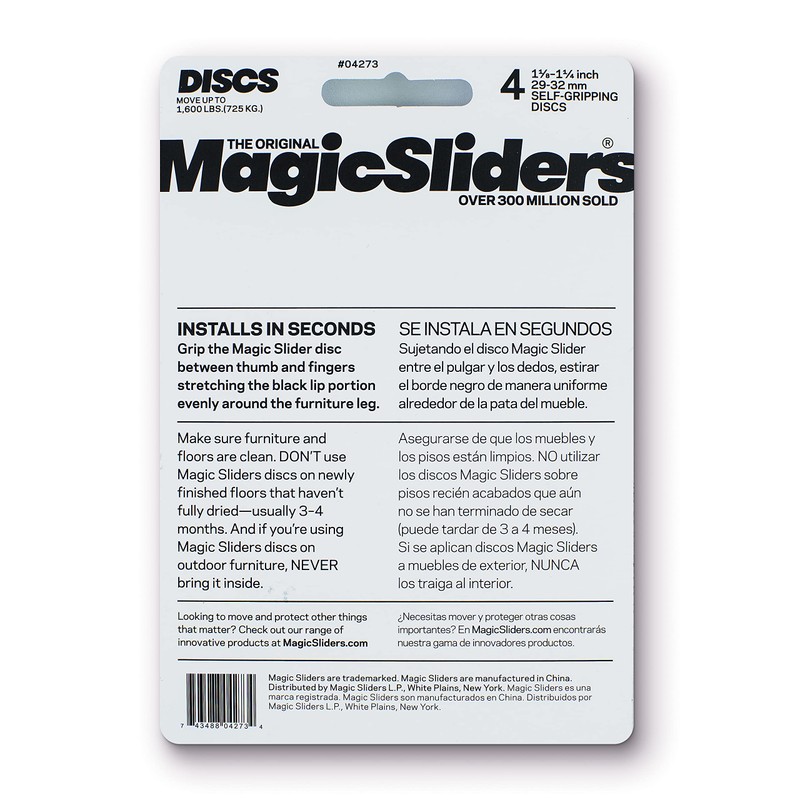 Magic Slider 1/4" Round Self-Adhesive Furniture Sliders – Protect Floors