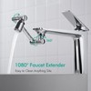 BAGNOLUX Brass 1080° Swivel Faucet Extender for Bathroom Sink, 2