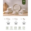 Famiware Nebula Plates and Bowls Sets, 12 Pieces Dinnerware Sets,