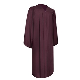 Endea Graduation Matte Cap and Gown (Maroon, 39 (4'6'' - 4'8''))