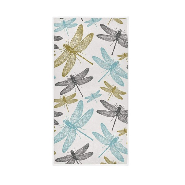 senya Fern Botanical Dragonfly Hand Towel Ultra Soft Luxury Towels