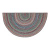 VHC Brands Multi Jute Rug Half Circle w/Pad 19.5x36