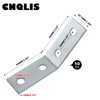 CNQLIS 10 Pcs 45 Degree Angle Bracket Fitting for 1-5/8