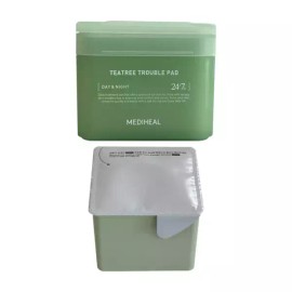 Mediheal 메디힐 티트리 트러블 패드 100매 + 100매(리필) 1개 / 써클 Mediheal Tea Tree Trouble Pad 100pcs + 100pcs (Refill) 1pc / Circle