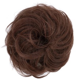 CAISHA by Prettyshop 100% Real Hair Scrunchie Hair Thickening Braid Hair Band Hair Accessories Dark Red H312k