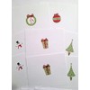 Assorted Christmas Glitter 3.5" x 5" Blank Note Cards with