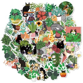 100 Cartoon Stickers, Creative Cat And Plant Stickers, Various Graffiti Stickers, Diy Decorative Stickers, Children’S Scrapbook Stickers