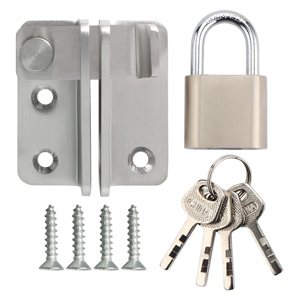 Alise Flip Latch Gate Latches Set with Padlock,Slide Bolt Latch