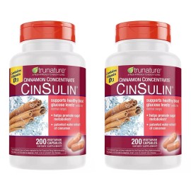 TruNature 2PK Trunature Advanced Strength CINSULIN Cinnamon Healthy Blood Glucose (200 CT)