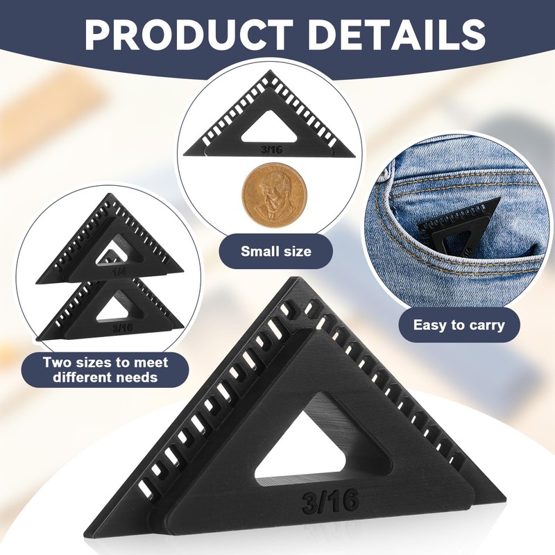 Shimeyao 4 Pcs Trimble Door and Window Casing Reveal Marking