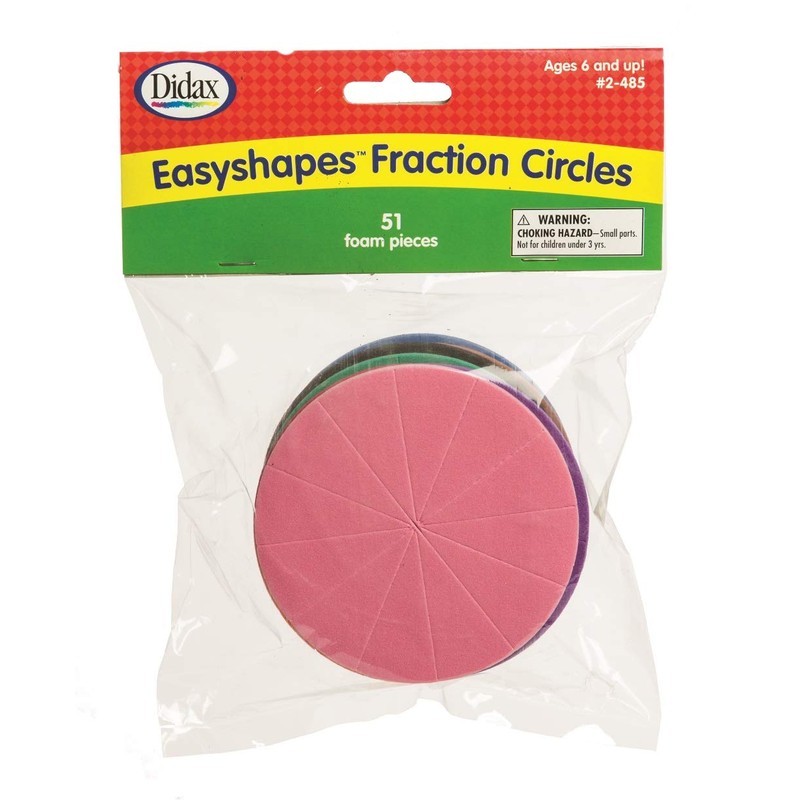 Didax Educational Resources Fraction Circles-Easyshapes, Assorted