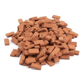 CeaHoify 200 Pieces Mini Bricks for Landscaping Miniature Bricks Brick Wall Small Bricks for Garden Parts,1/35 Scale