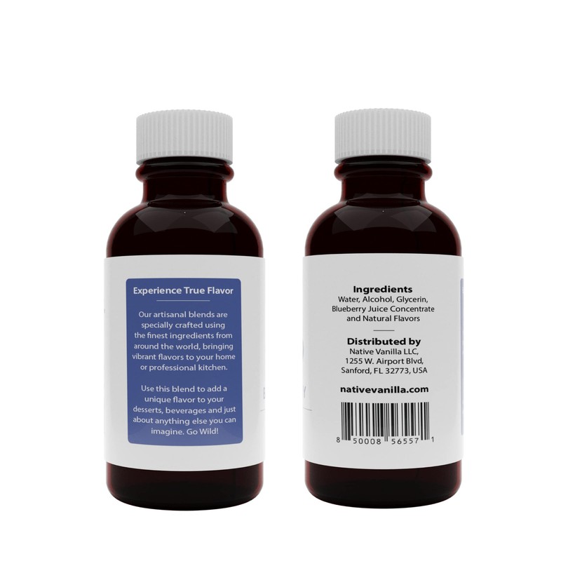 Native Vanilla - Blueberry Extract - 4 Fl Oz -