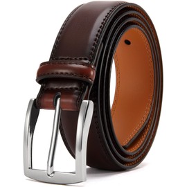 DOOPAI Mens Dress Belt - Genuine Leather Dress Belts For Men,Casual Suit Jeans Belt-Single Prong Buckle british tan belt