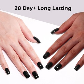 Firedeep 10ml Hema Free Gel Polish Black Color Gel Nail Polish Soak Off Manicure Gift for Art DIY and Salon for Women