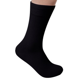 Rambutan Men's Space Collection Rayon made from Bamboo Seamless Dress Socks US 8.5-12.5 (Black)